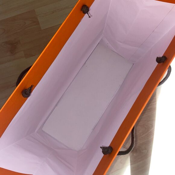 Hermes Paper Shopping Bag - orange large (18.5" x 16.5" x 6.75") [N] - Picture 6 of 6